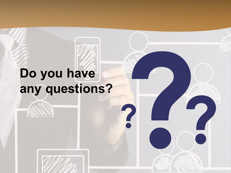 A Man In A Suit Writing On A Board PowerPoint Template