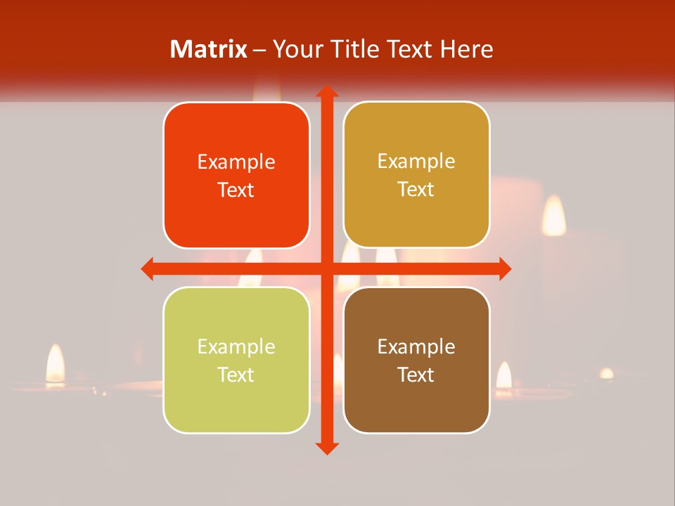 A Group Of Lit Candles On A Table PowerPoint Template