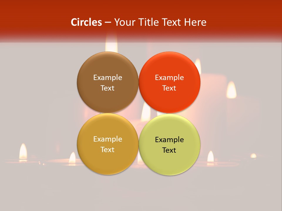 A Group Of Lit Candles On A Table PowerPoint Template