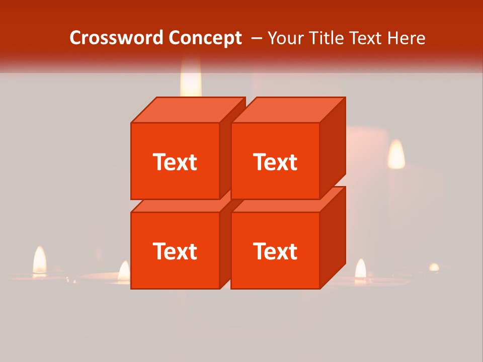 A Group Of Lit Candles On A Table PowerPoint Template
