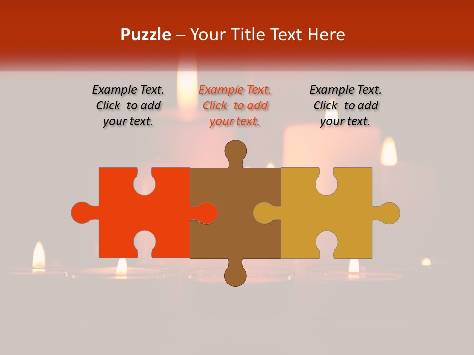 A Group Of Lit Candles On A Table PowerPoint Template