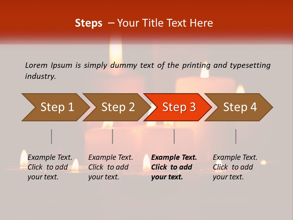 A Group Of Lit Candles On A Table PowerPoint Template