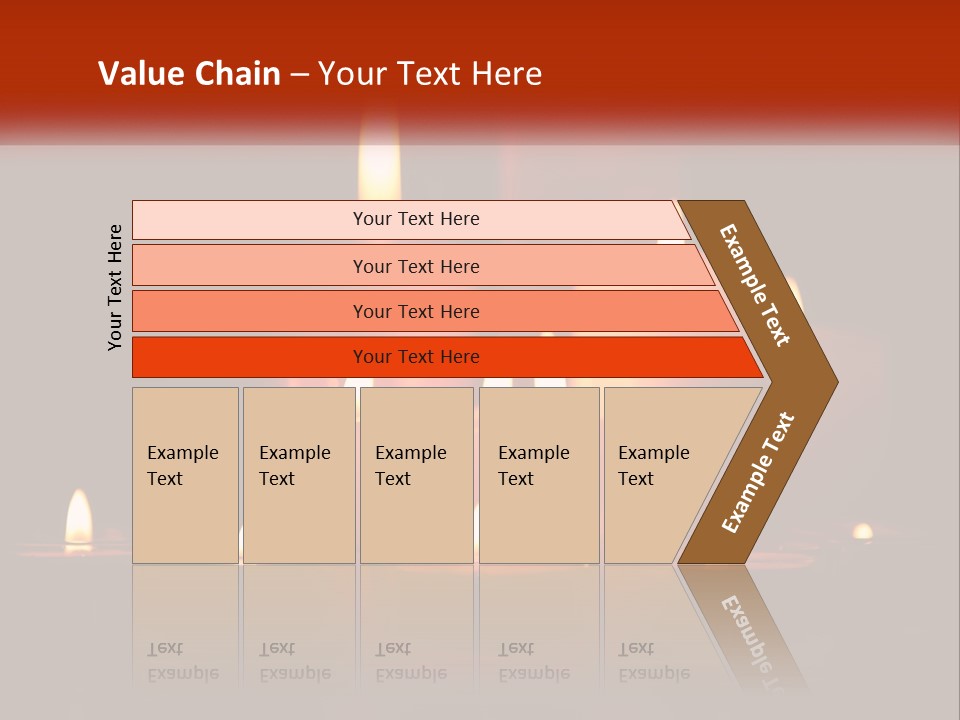 A Group Of Lit Candles On A Table PowerPoint Template