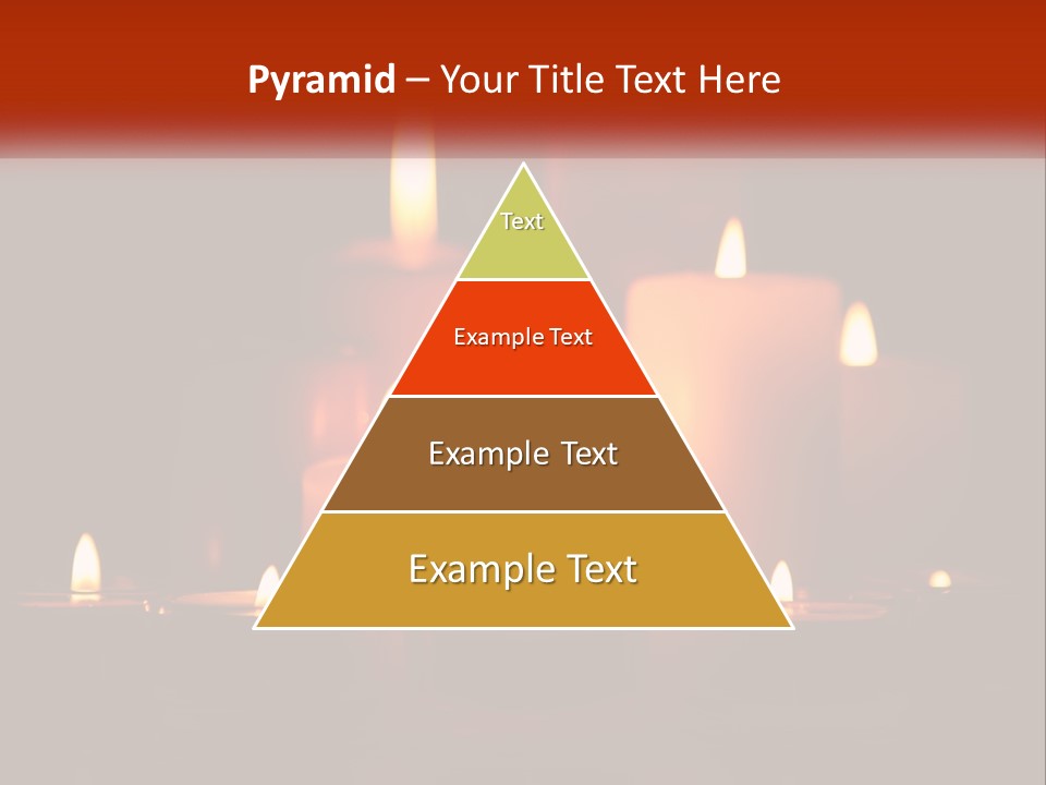 A Group Of Lit Candles On A Table PowerPoint Template