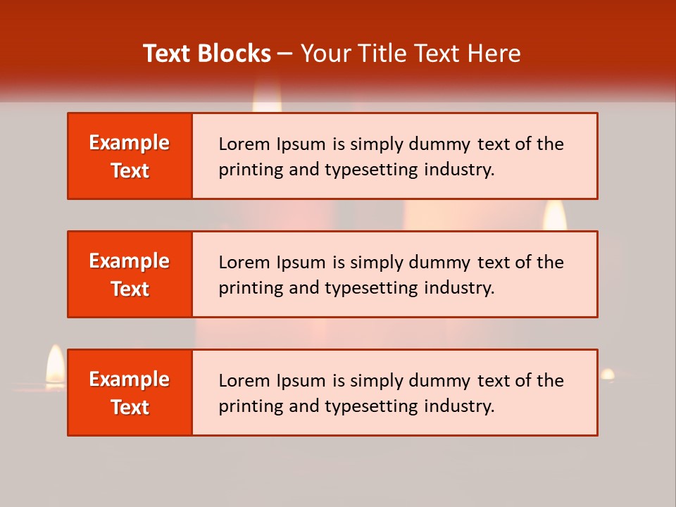 A Group Of Lit Candles On A Table PowerPoint Template
