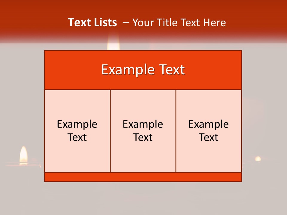 A Group Of Lit Candles On A Table PowerPoint Template