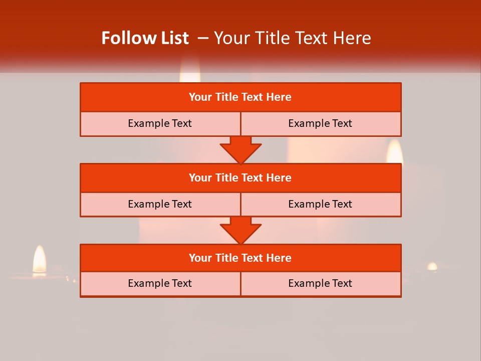 A Group Of Lit Candles On A Table PowerPoint Template