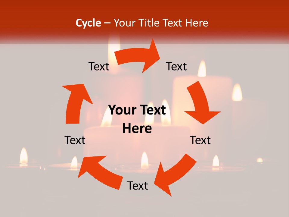 A Group Of Lit Candles On A Table PowerPoint Template