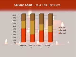 A Group Of Lit Candles On A Table PowerPoint Template