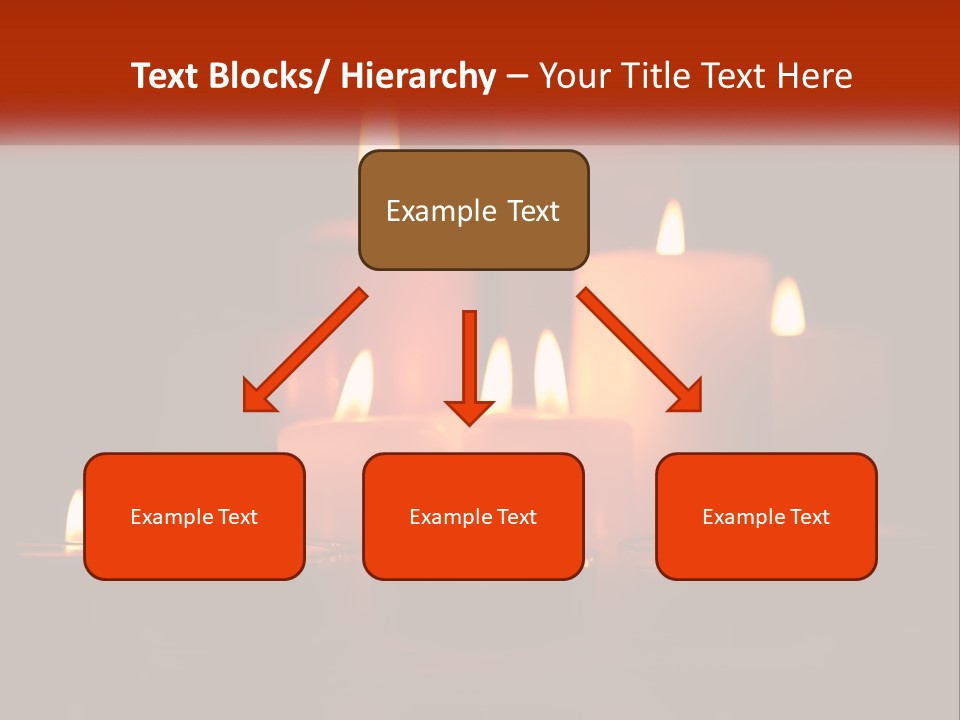 A Group Of Lit Candles On A Table PowerPoint Template