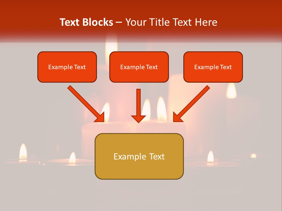 A Group Of Lit Candles On A Table PowerPoint Template