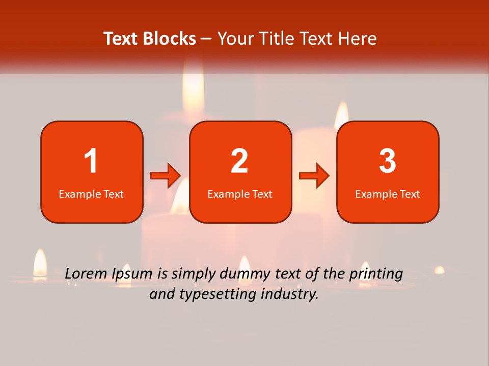 A Group Of Lit Candles On A Table PowerPoint Template