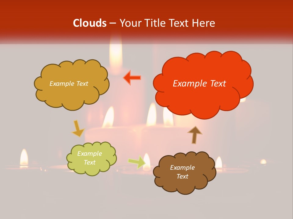 A Group Of Lit Candles On A Table PowerPoint Template