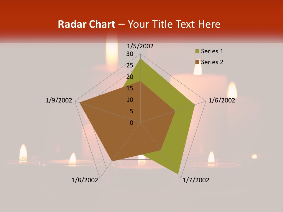A Group Of Lit Candles On A Table PowerPoint Template