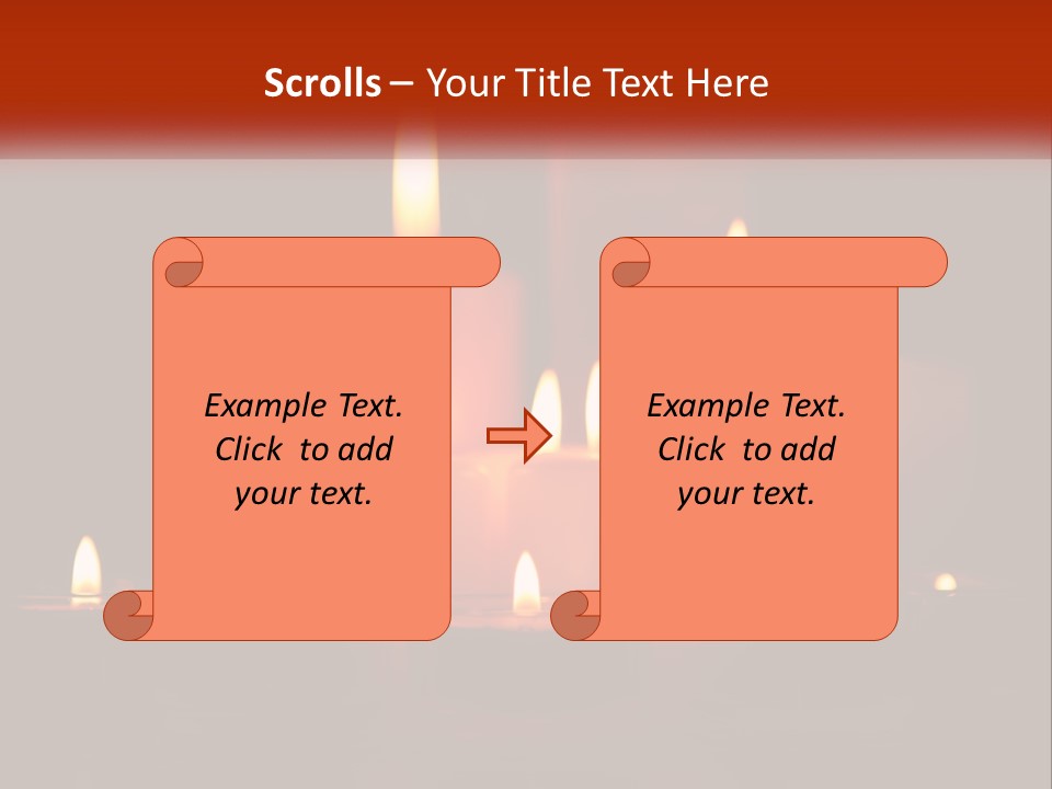 A Group Of Lit Candles On A Table PowerPoint Template