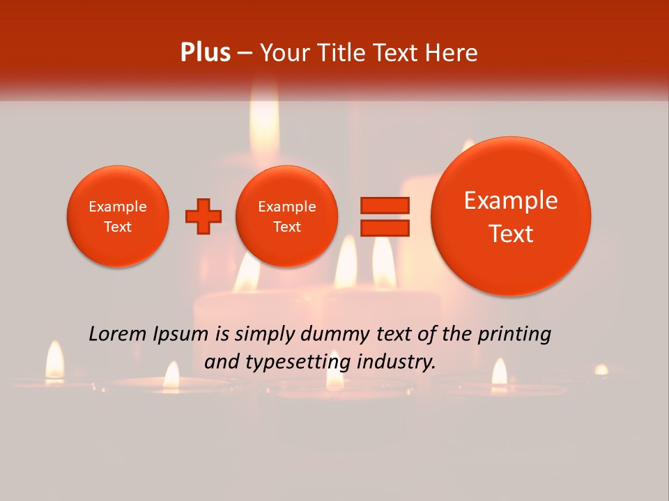 A Group Of Lit Candles On A Table PowerPoint Template