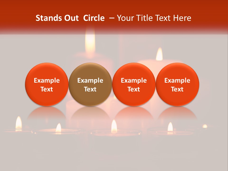 A Group Of Lit Candles On A Table PowerPoint Template