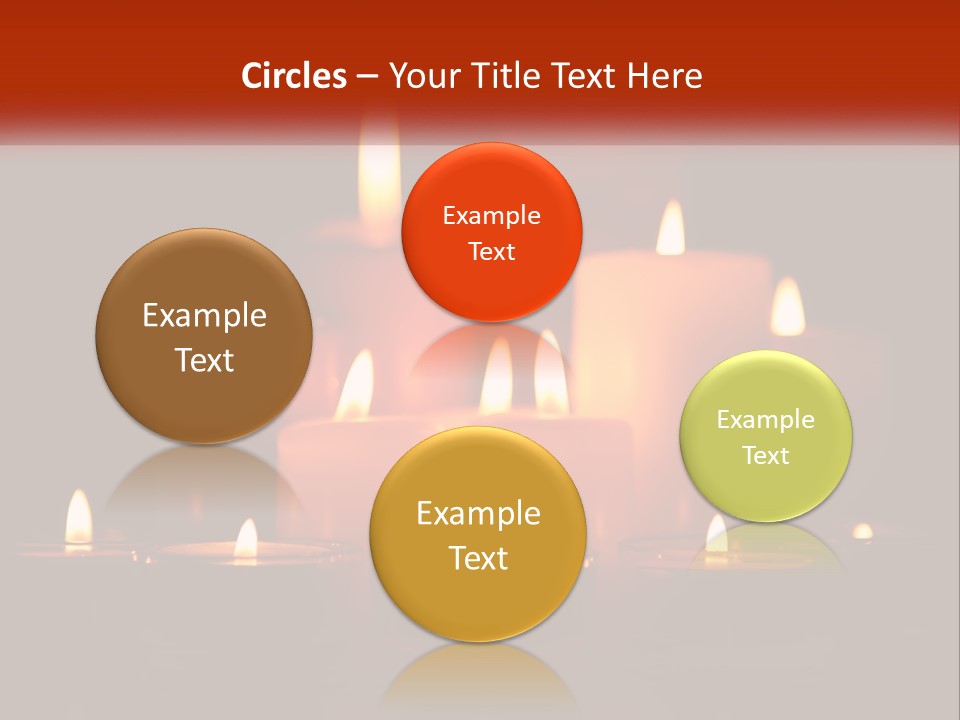 A Group Of Lit Candles On A Table PowerPoint Template