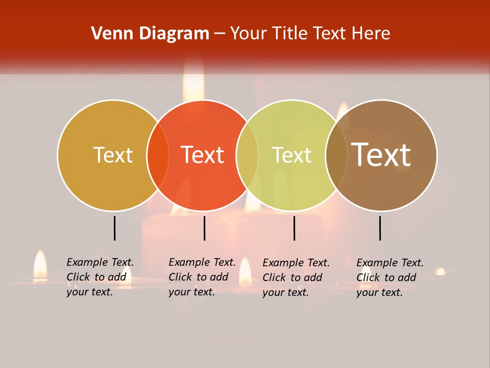 A Group Of Lit Candles On A Table PowerPoint Template