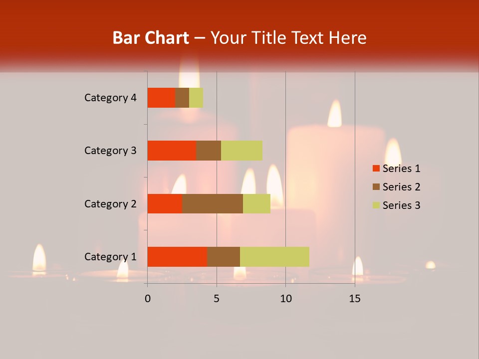 A Group Of Lit Candles On A Table PowerPoint Template