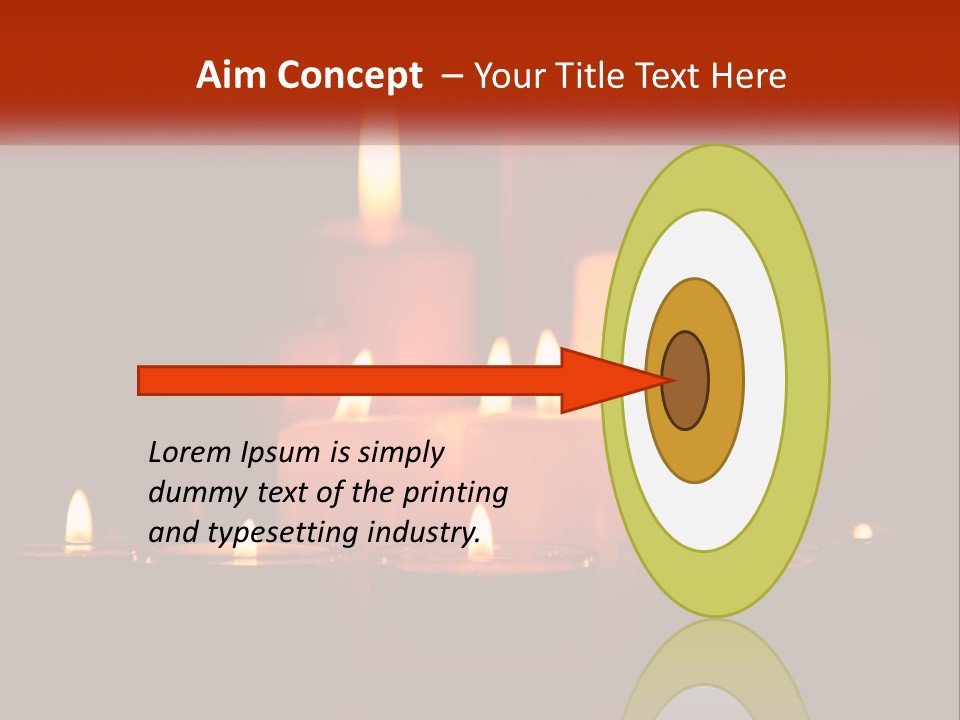 A Group Of Lit Candles On A Table PowerPoint Template