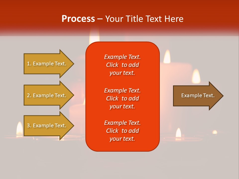 A Group Of Lit Candles On A Table PowerPoint Template