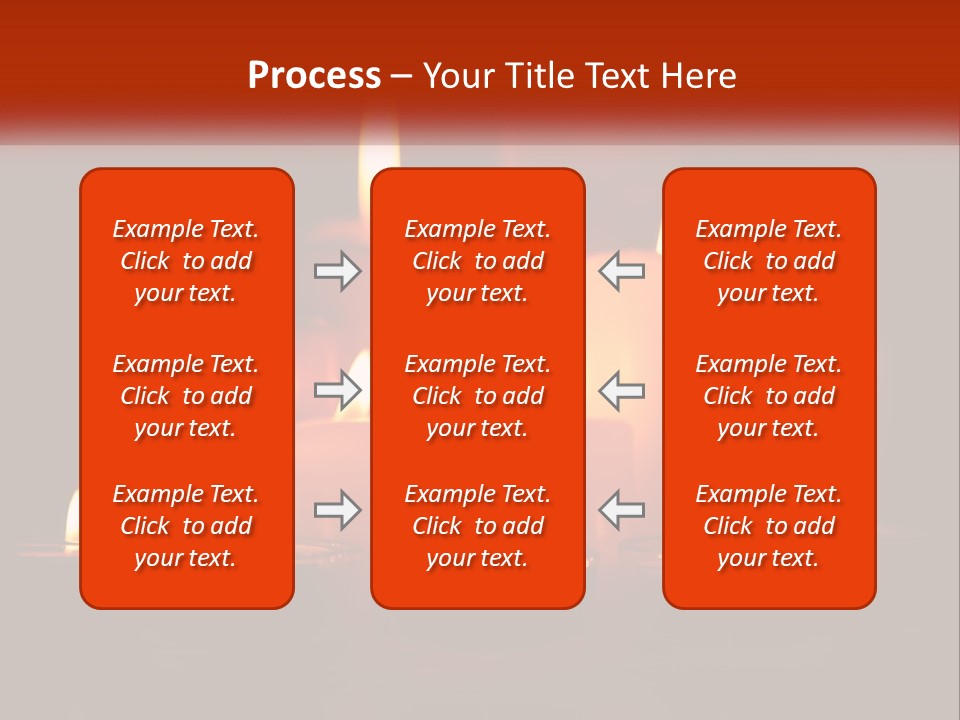 A Group Of Lit Candles On A Table PowerPoint Template