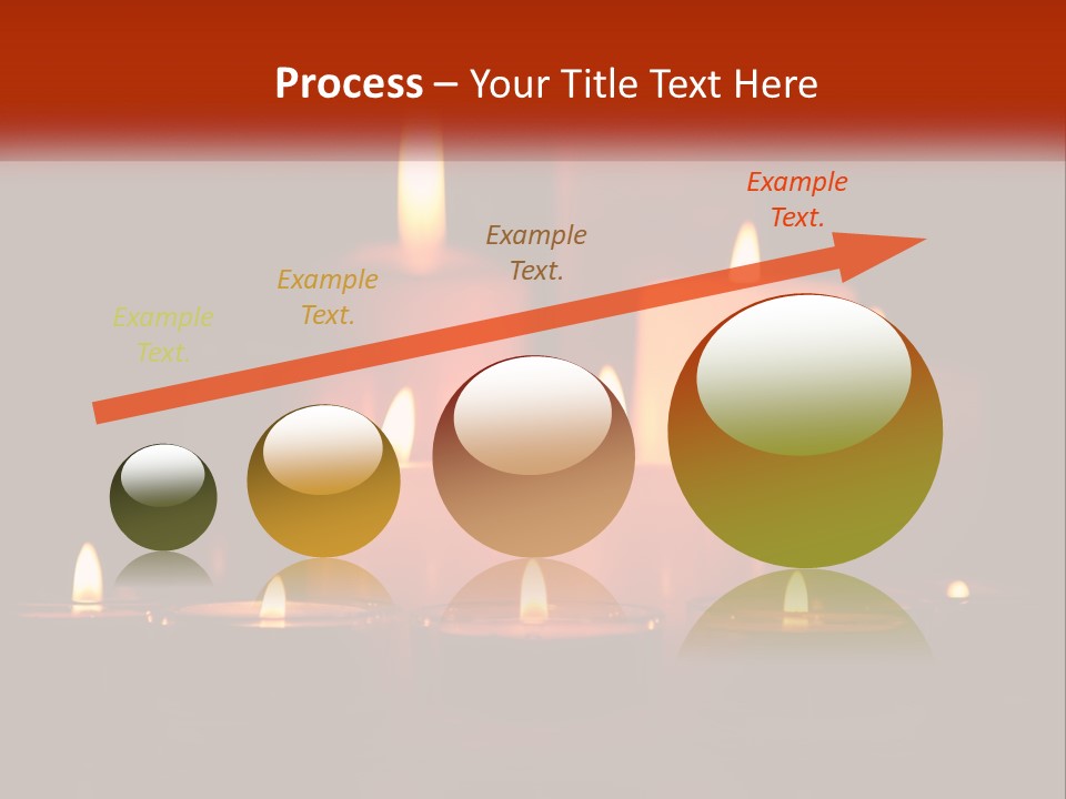 A Group Of Lit Candles On A Table PowerPoint Template