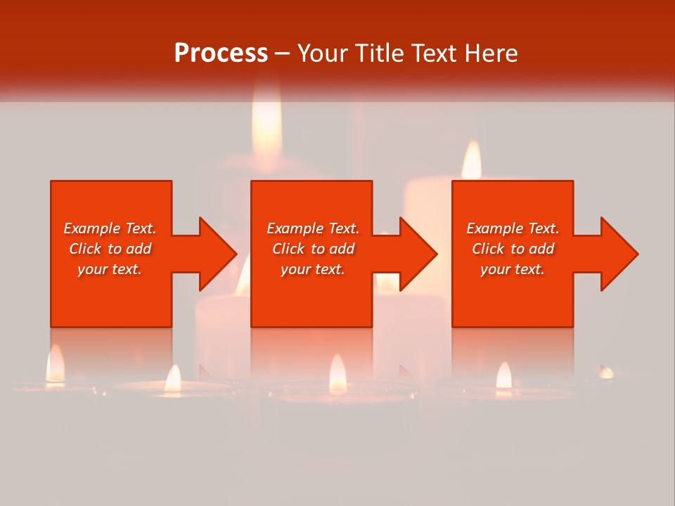 A Group Of Lit Candles On A Table PowerPoint Template