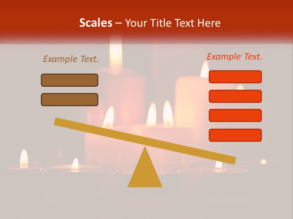 A Group Of Lit Candles On A Table PowerPoint Template