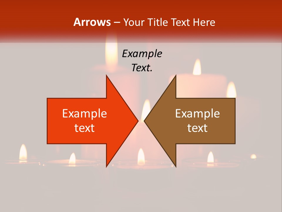 A Group Of Lit Candles On A Table PowerPoint Template