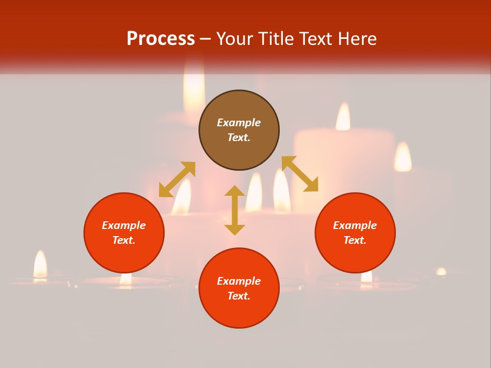 A Group Of Lit Candles On A Table PowerPoint Template