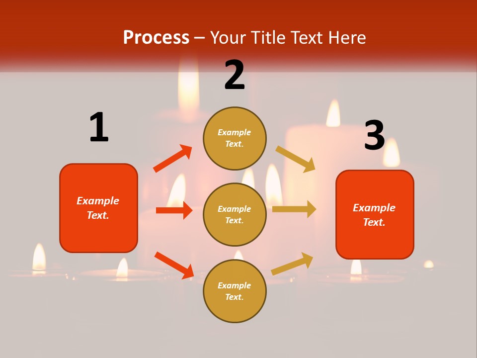 A Group Of Lit Candles On A Table PowerPoint Template