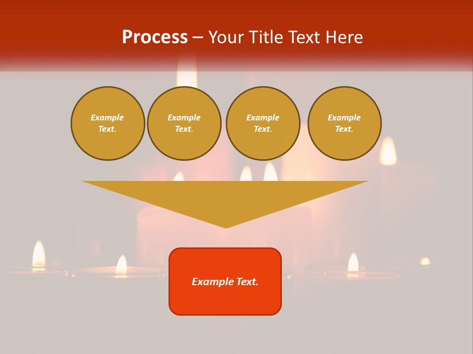 A Group Of Lit Candles On A Table PowerPoint Template
