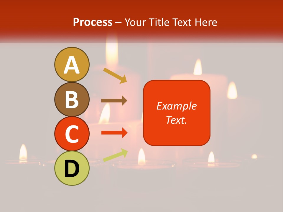 A Group Of Lit Candles On A Table PowerPoint Template