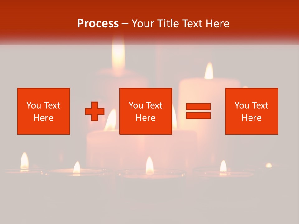 A Group Of Lit Candles On A Table PowerPoint Template