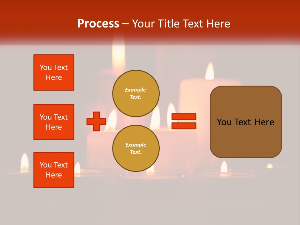 A Group Of Lit Candles On A Table PowerPoint Template