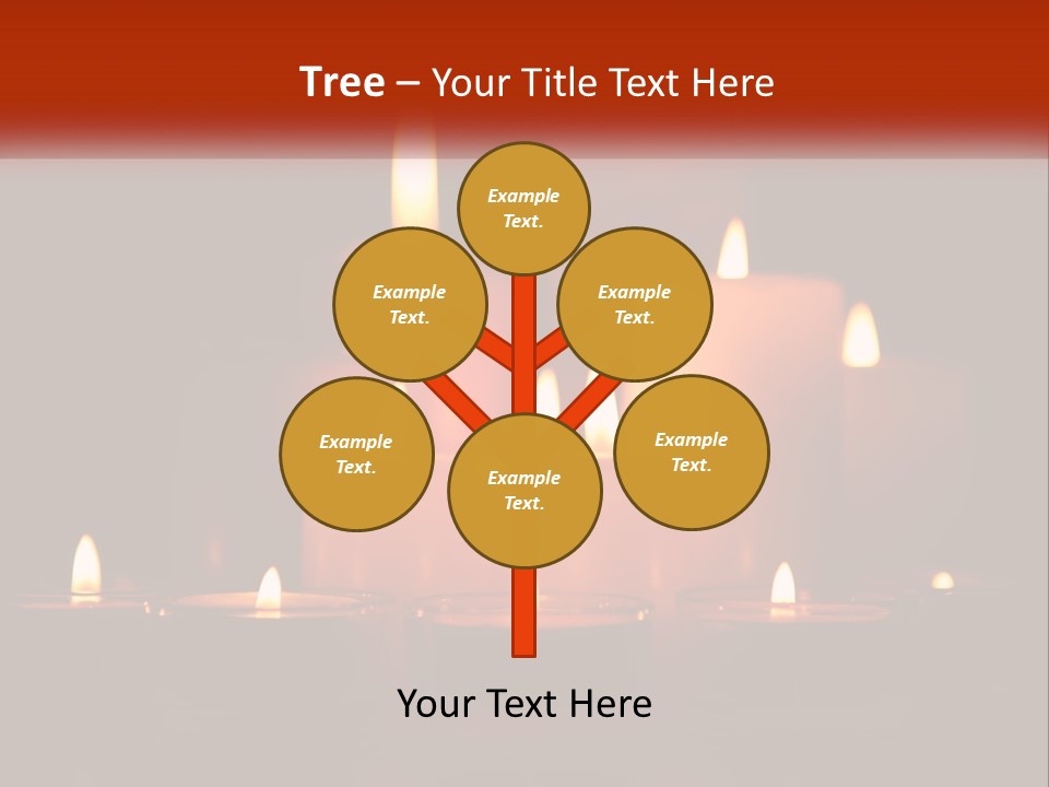 A Group Of Lit Candles On A Table PowerPoint Template