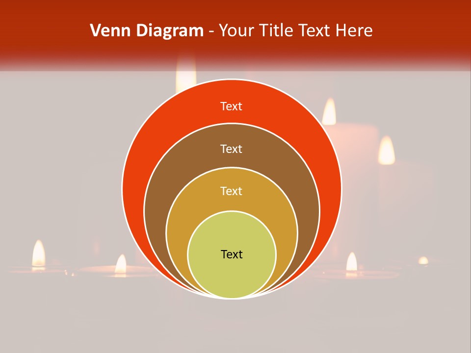 A Group Of Lit Candles On A Table PowerPoint Template