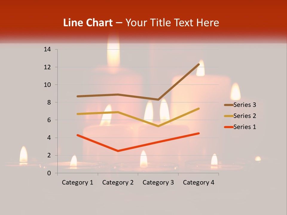 A Group Of Lit Candles On A Table PowerPoint Template