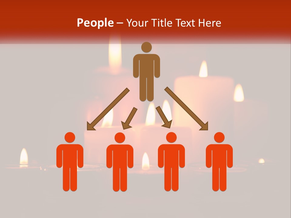 A Group Of Lit Candles On A Table PowerPoint Template