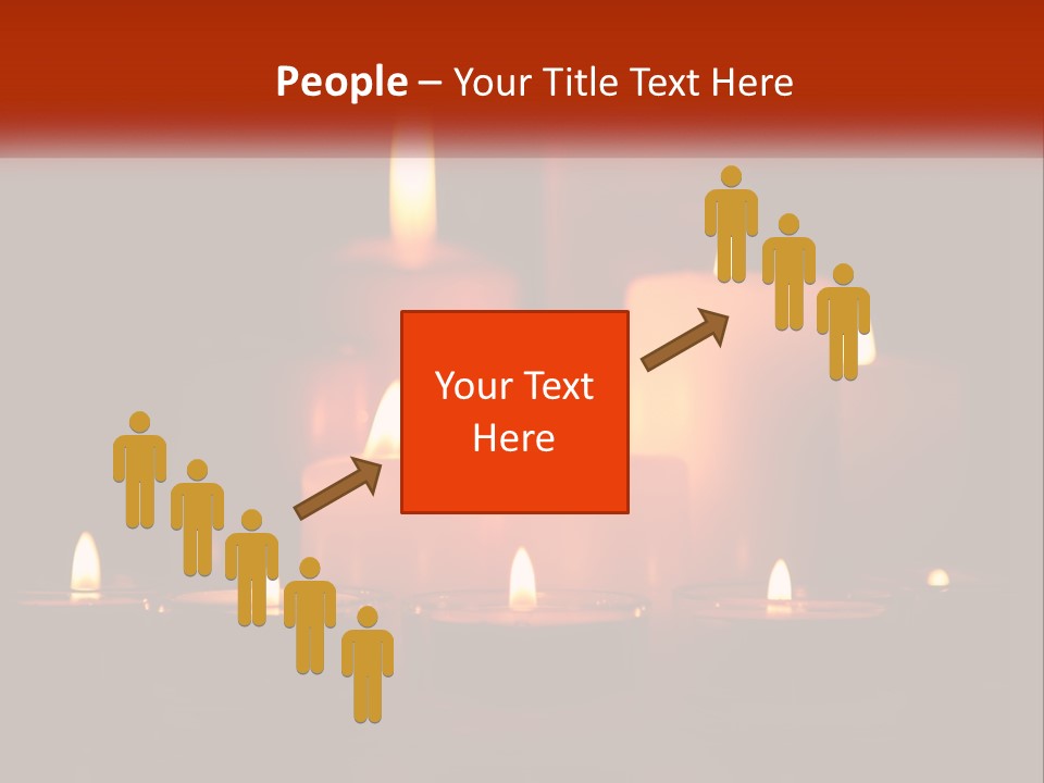 A Group Of Lit Candles On A Table PowerPoint Template