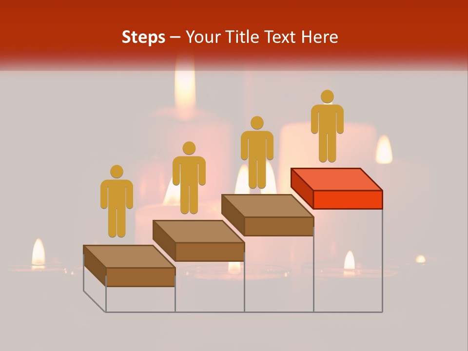 A Group Of Lit Candles On A Table PowerPoint Template
