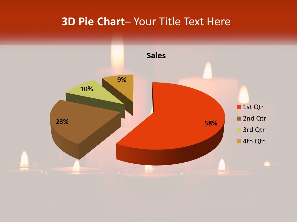 A Group Of Lit Candles On A Table PowerPoint Template