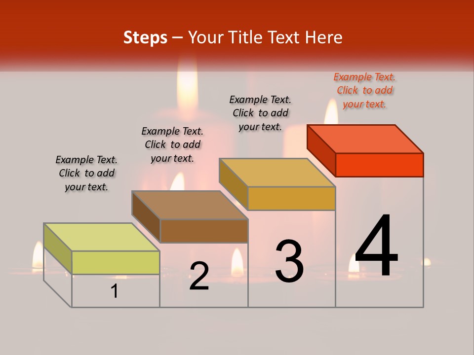 A Group Of Lit Candles On A Table PowerPoint Template