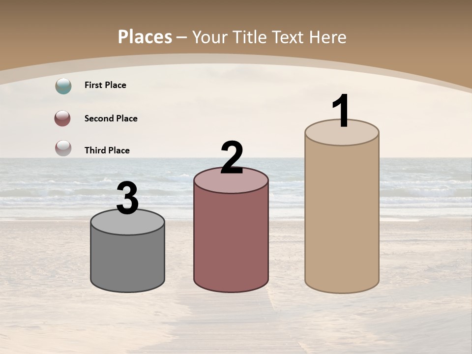 A Person Standing On A Wooden Walkway Near The Ocean PowerPoint Template