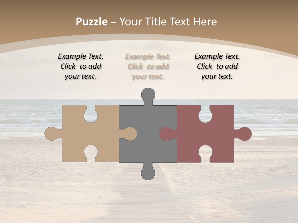 A Person Standing On A Wooden Walkway Near The Ocean PowerPoint Template