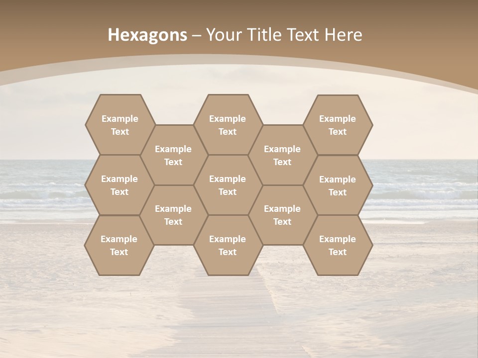 A Person Standing On A Wooden Walkway Near The Ocean PowerPoint Template