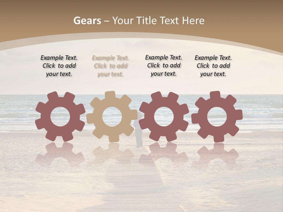 A Person Standing On A Wooden Walkway Near The Ocean PowerPoint Template