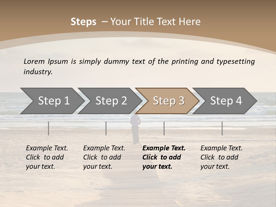 A Person Standing On A Wooden Walkway Near The Ocean PowerPoint Template